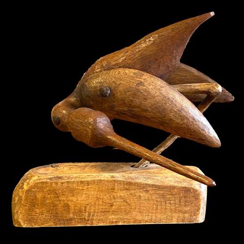 Paul Hempsall Fabulous Carved Wooden Sculpture of a Bird image-1