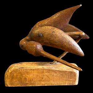 Paul Hempsall Fabulous Carved Wooden Sculpture of a Bird