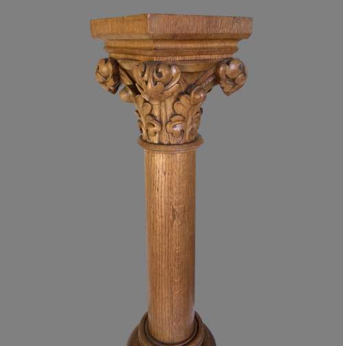 A Carved Oak Column image-3