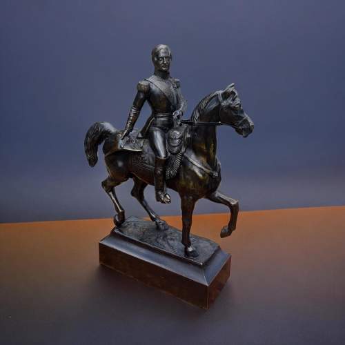 A Finely Cast French Bronze Figure depicting Napoleon on Horseback image-1