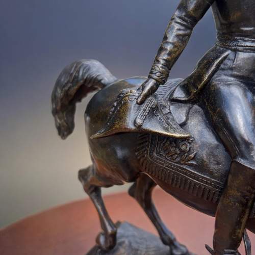 A Finely Cast French Bronze Figure depicting Napoleon on Horseback image-3