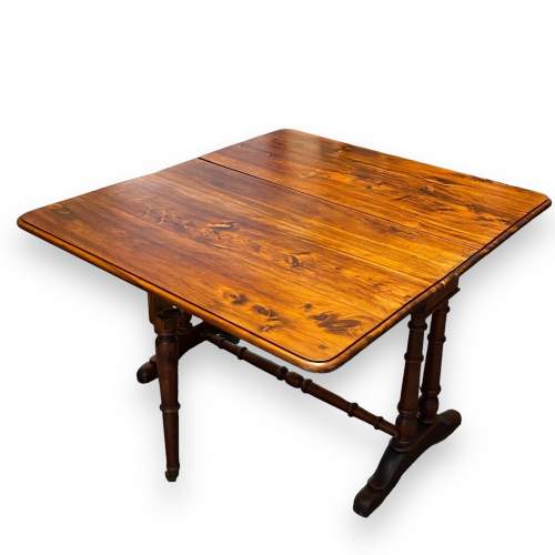 Rare late 19th Century Solid Yew Childrens Dining Table image-1