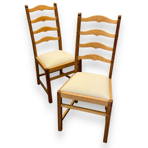 Pair of Vintage Ercol Ladder Back Chairs image-1