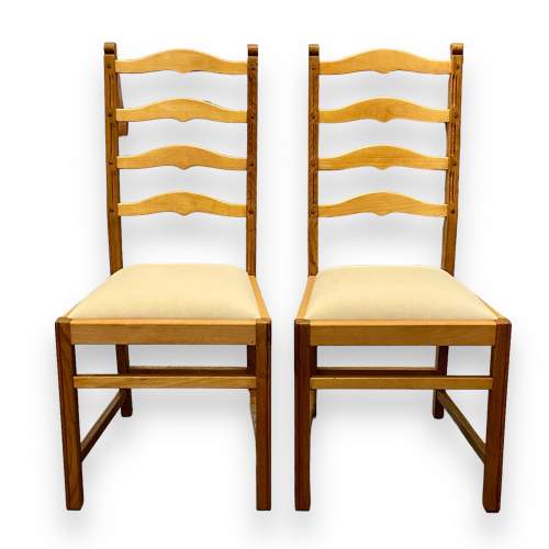 Pair of Vintage Ercol Ladder Back Chairs image-4