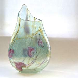 Siddy Langley Glass Heart Vase 1991
