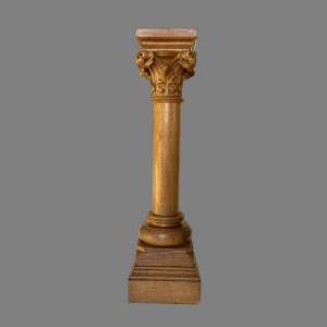 Carved Oak Column