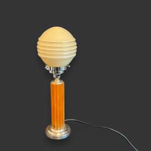 Art Deco Orange Phenolic Lamp