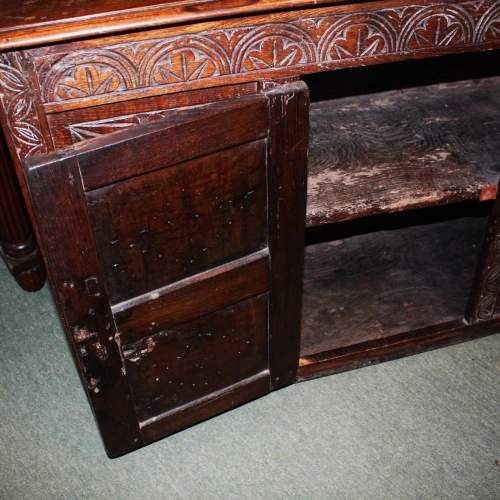 Heavily Carved 18th Century English Oak Food Cupboard image-6