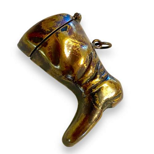 Novelty Brass Boot Vesta Case image-4