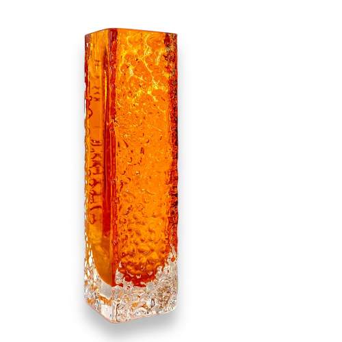 Whitefriars Glass Tangerine Nailhead Vase image-1