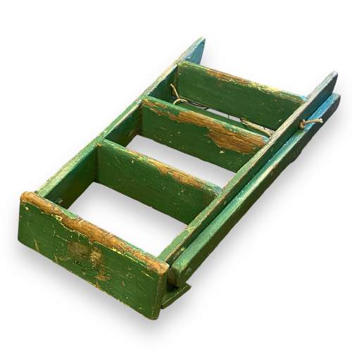 Vintage Pair of Green Painted Step Ladders image-4