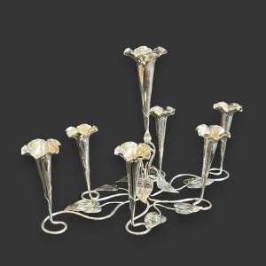 Art Nouveau Silver Plated Epergne