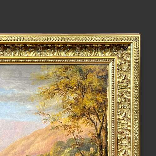 Early 19th Century Landscape Oil on Canvas Painting image-5