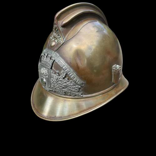 An early 20th Century French Firemans Brass Helmet image-3