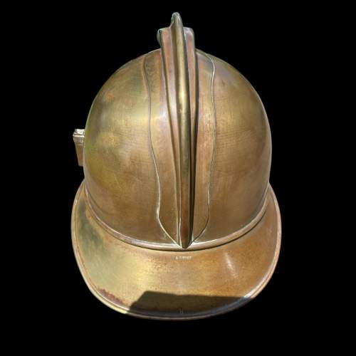 An early 20th Century French Firemans Brass Helmet image-5