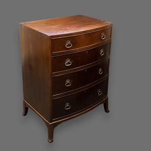 1920s Mahogany Bow Front Chest of Drawers