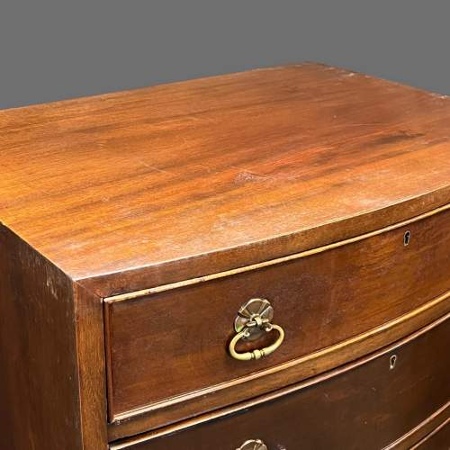 1920s Mahogany Bow Front Chest of Drawers image-3