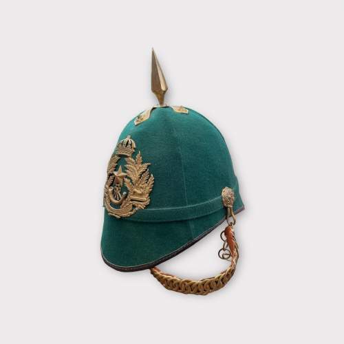 An Early 20th Century British Army Green Cloth Helmet image-1
