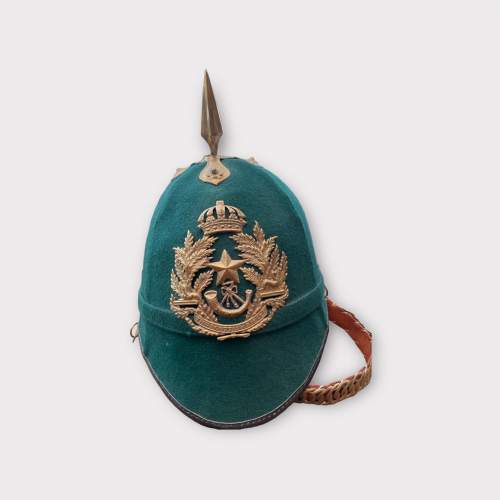 An Early 20th Century British Army Green Cloth Helmet image-2