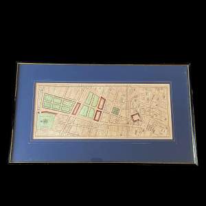 Antique London Street Map - Framed