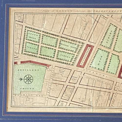 Antique London Street Map - Framed image-2