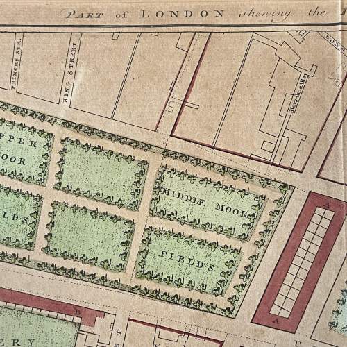 Antique London Street Map - Framed image-6
