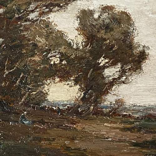 Kershaw Schofield Oil on Panel of Windswept Trees image-2