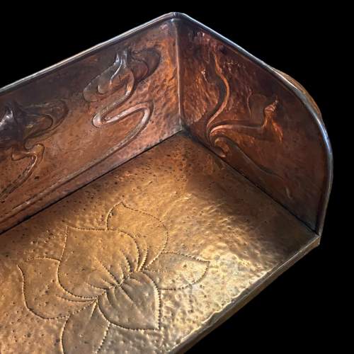 Liberty and Co Art Nouveau Copper Repousse Book Trough image-4