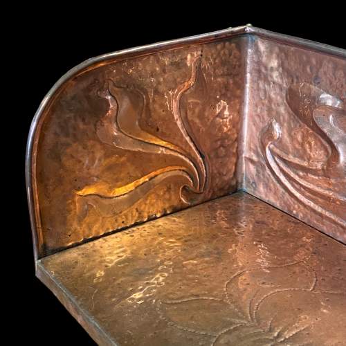 Liberty and Co Art Nouveau Copper Repousse Book Trough image-6