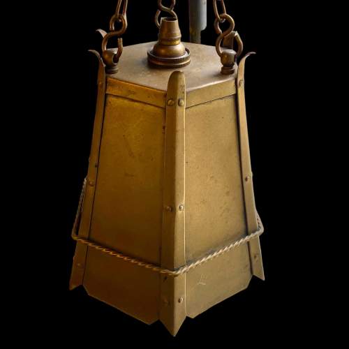 Pair of Neo Gothic Brass Hall Lanterns image-2