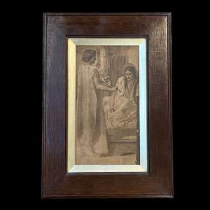 Edward Burne - Jones Framed Print of The Annunciation