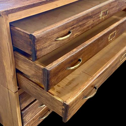 Mid Century Large Wooden Plan Chest image-2