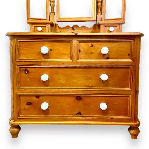 20th Century Solid Pine Dressing Chest image-3