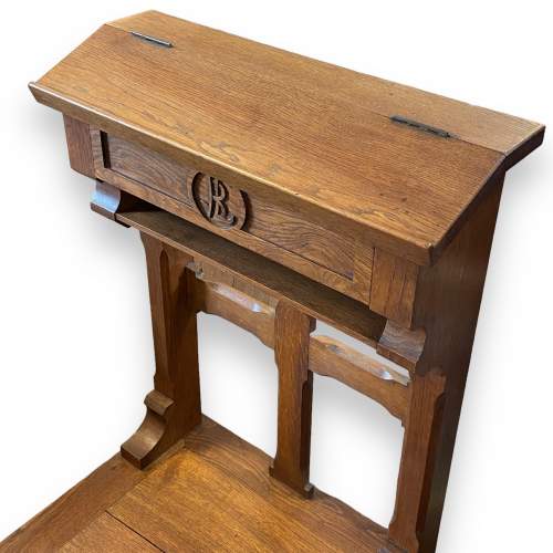 Vintage Solid Oak Prie-Dieu Prayer Desk image-2