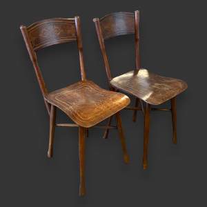 Pair of Bentwood Beech Chairs by Jacob & Joseph Kohn.