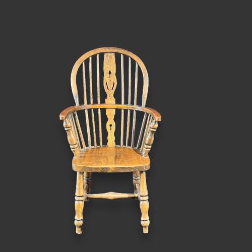 Oak and Yew Windsor Childs Chair image-2