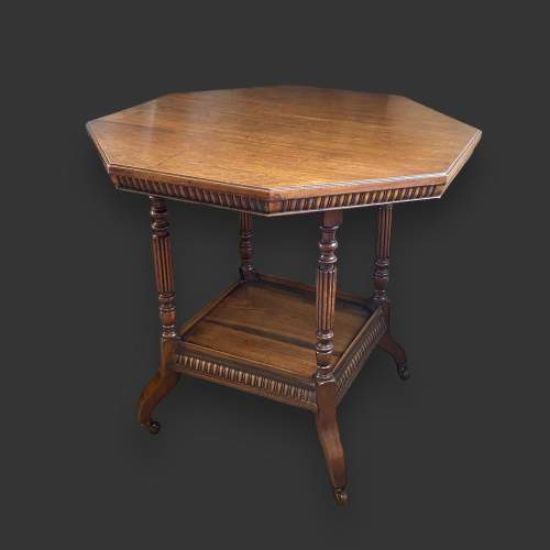 Late 19th Century Walnut and Mahogany Octagonal Table image-1