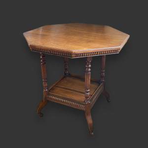 Late 19th Century Walnut and Mahogany Octagonal Table