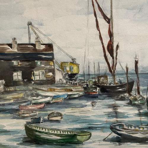 Winifred Pansy Pledger Watercolour of a Quayside Scene image-6