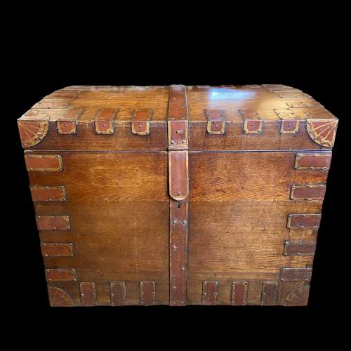 Victorian Oak and Iron Silver Chest image-3