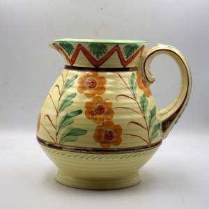Crown Ducal 1930s Art Deco Pottery Jazzy Floral Jug