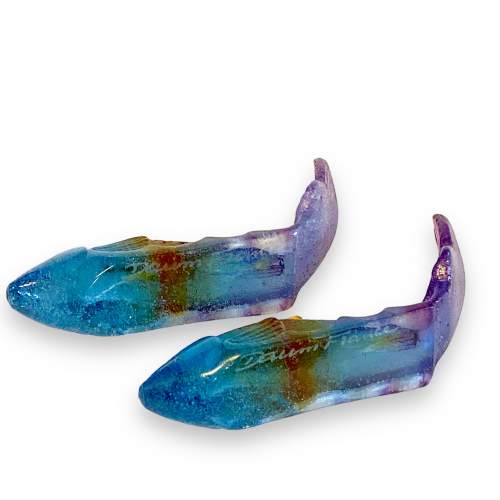 Daum France Pair of Pate de Verre Glass Fish image-6