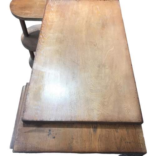 Antique Art Deco Heals Style Limed Oak Writing Desk image-4