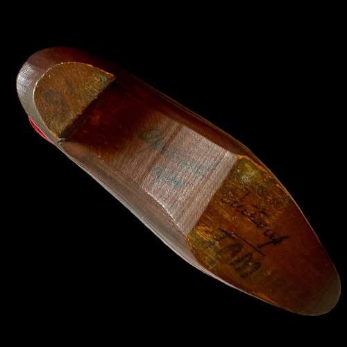 Antique Treen Wooden Shoe Pin Cushion image-3