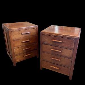 Pair of Mid 20th Century Walnut Bedside Chests