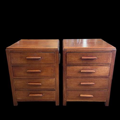 Pair of Mid 20th Century Walnut Bedside Chests image-4