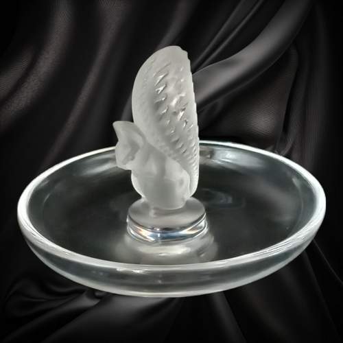 Lalique Crystal Glass Squirrel Ring Dish image-3