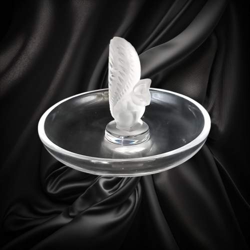 Lalique Crystal Glass Squirrel Ring Dish image-4