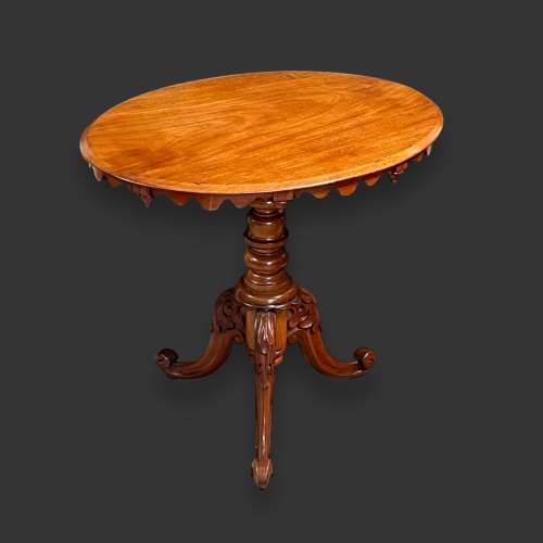 Victorian Mahogany Tilt Top Occasional Table image-1