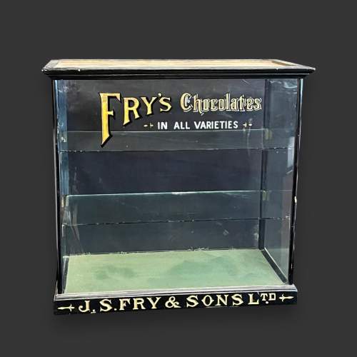 Victorian Frys Chocolate Glass Display Cabinet image-1